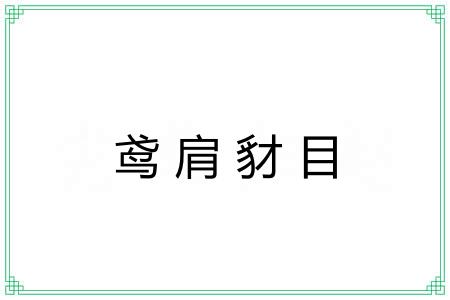 鸢肩豺目